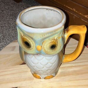 Gibson Owl Mug with Blue and Yellow Accents